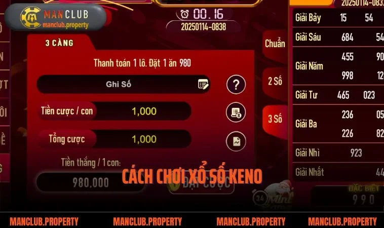 Cách Chơi Xổ Số Keno MANCLUB Theo Bí Kíp Từ Chuyên Gia